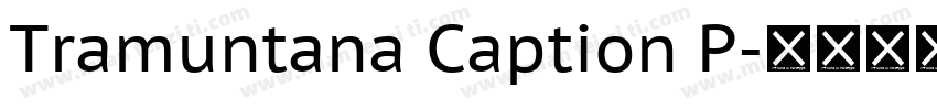Tramuntana Caption P字体转换